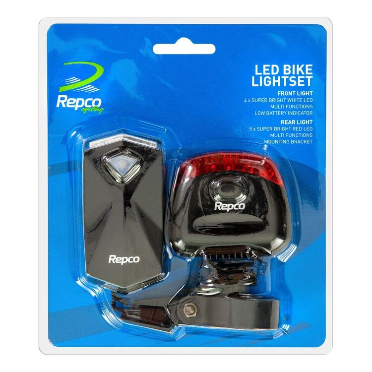 Repco LED Bike Light Set Front & Rear