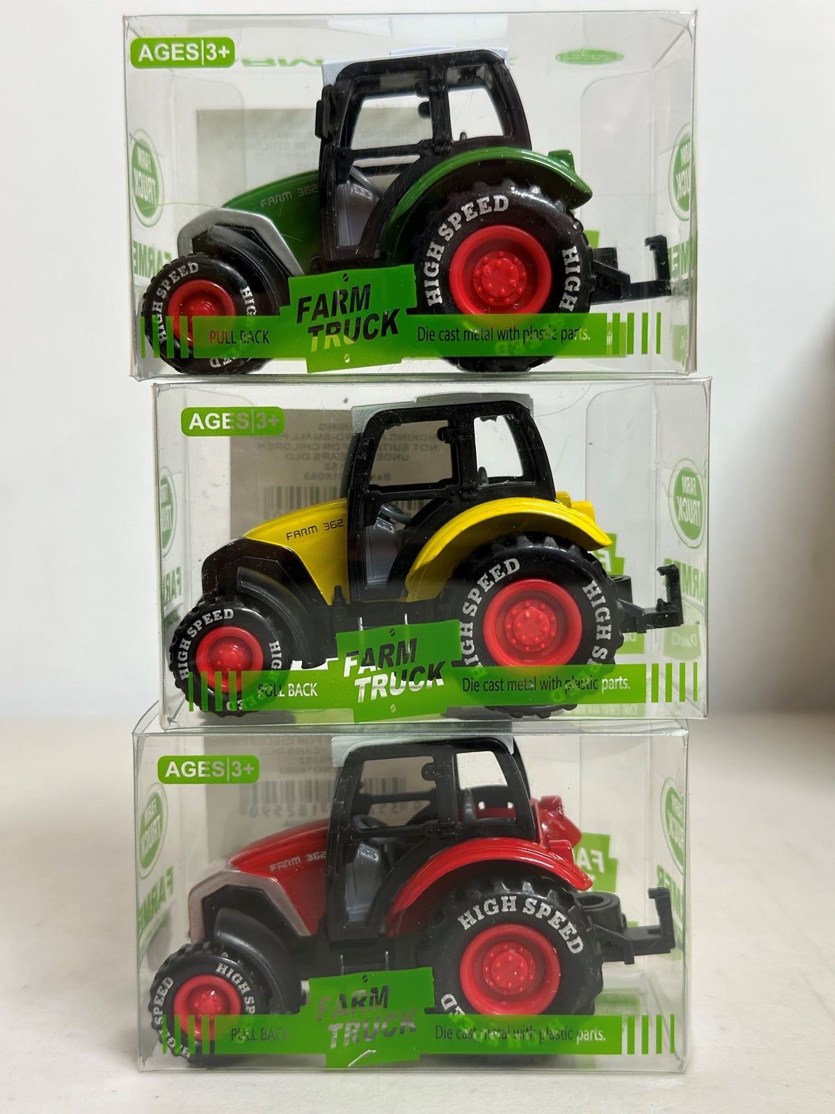 Pull Back Farm Truck Asstd Cols