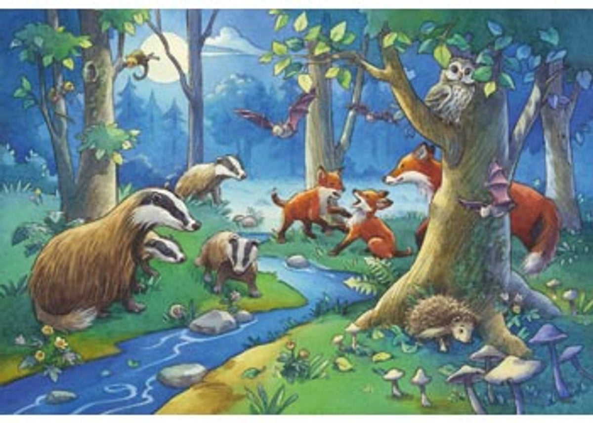 RB09117-1 Cute Forest Animals 2x24pc Puzzles