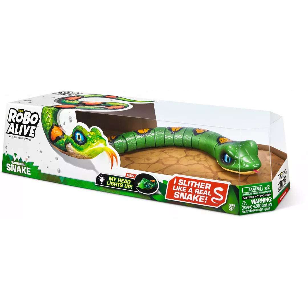 Zuru Robo Alive Robotic Light Up Snake req 2 x AAA batteries