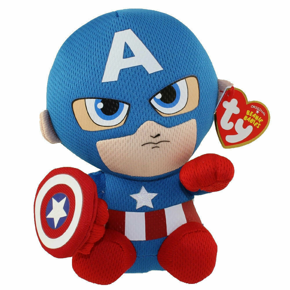 TY Beanie Babies Regular Marvel CAPTAIN AMERICA
