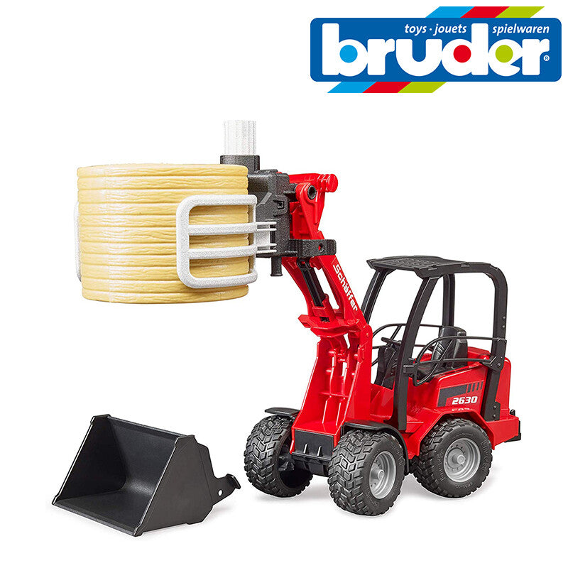 Bruder 02192 1/16 Schaffer Compact Loader 2630 Bale Gripper &amp; Bale