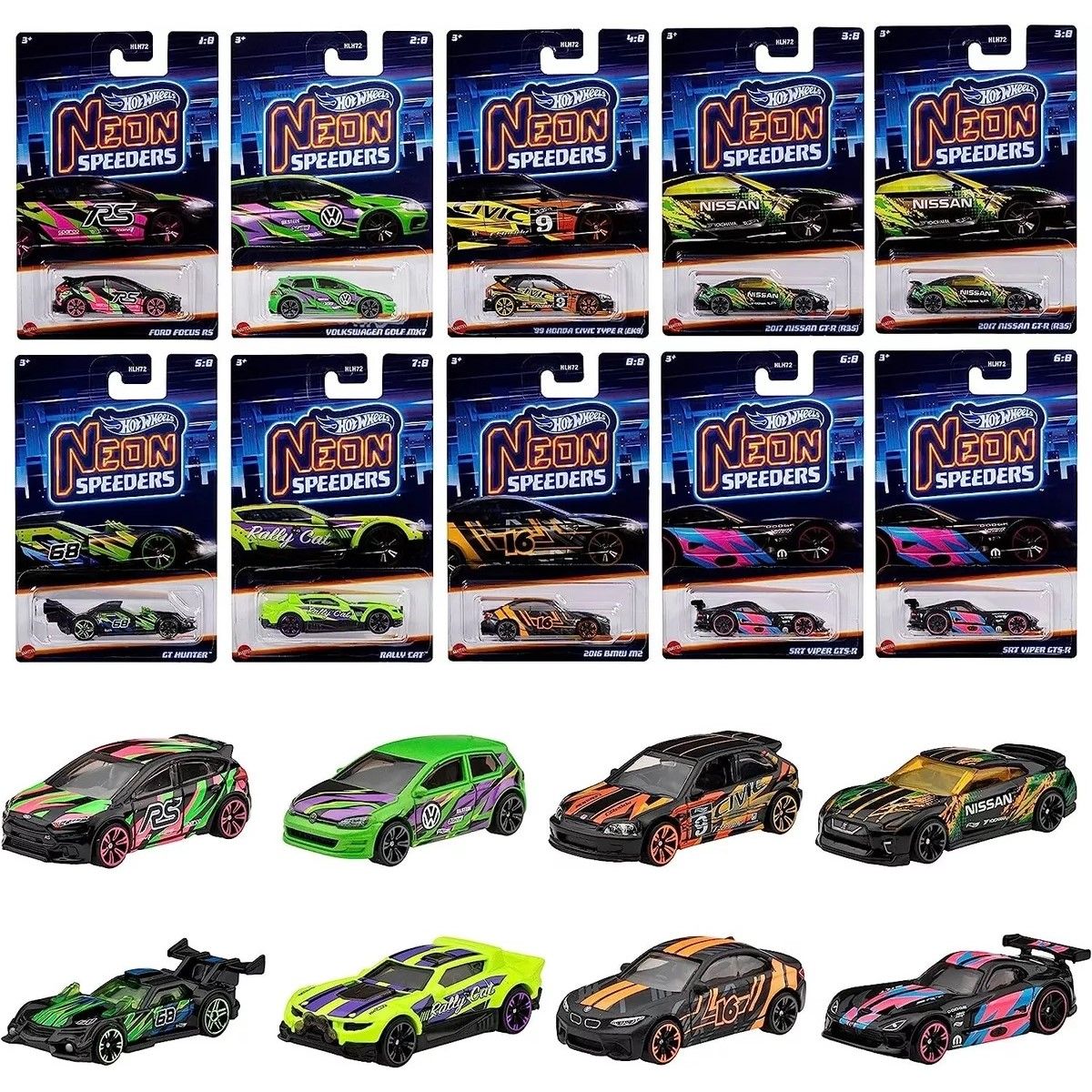 Hot Wheels Neon Speeders Assorted