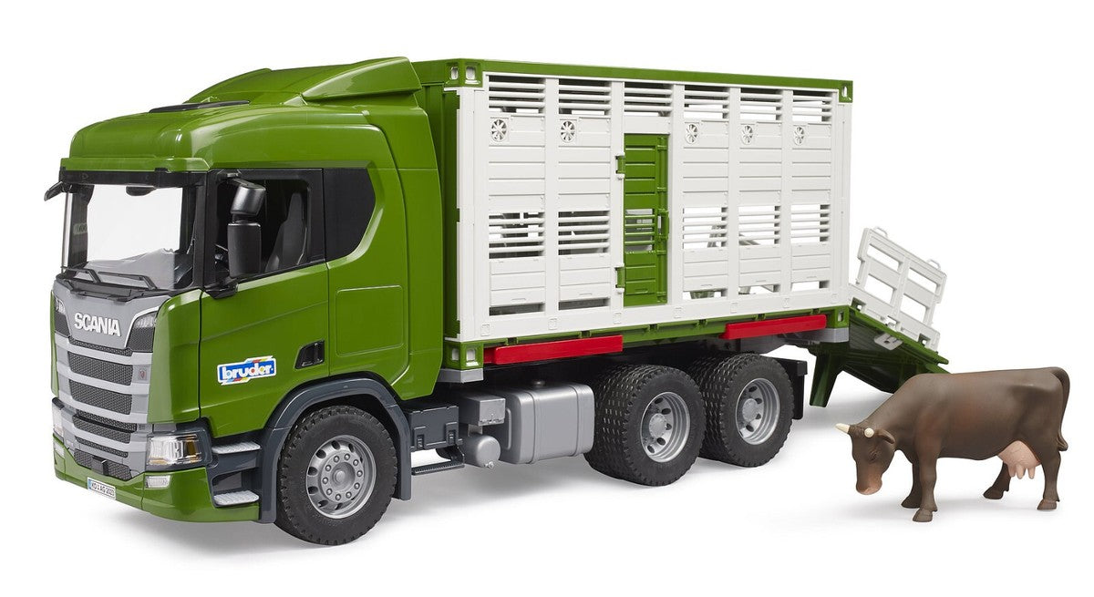 Bruder 03548 1/16 Scania Super 560R Cattle Transporter ( 1 Cow )