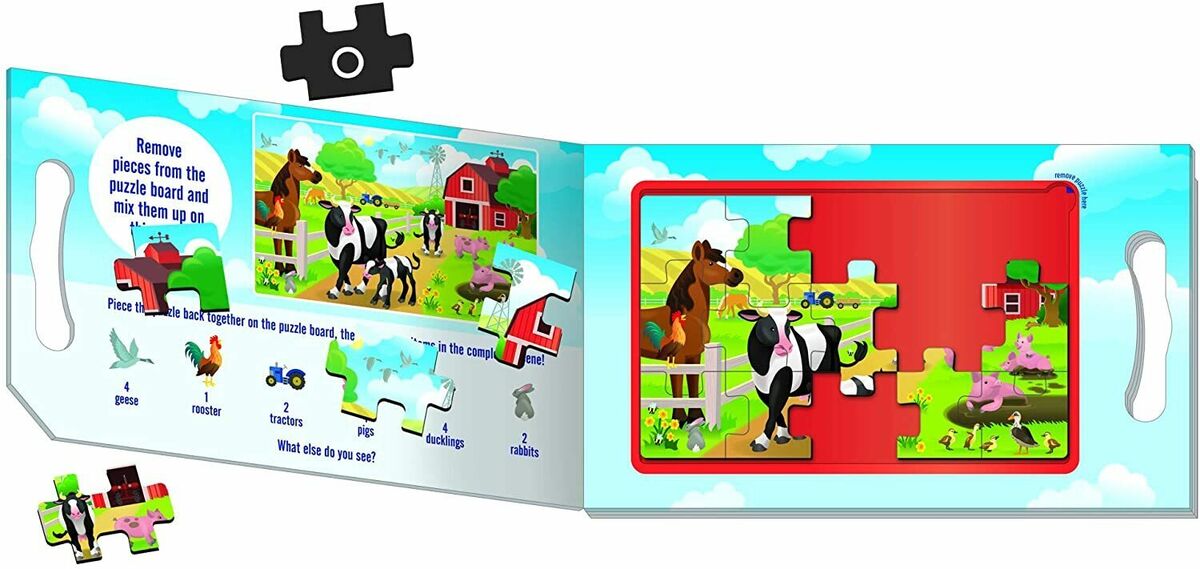 M&amp;D32830 Magnetic Take Along Jigsaw Puzzles - On The Farm
