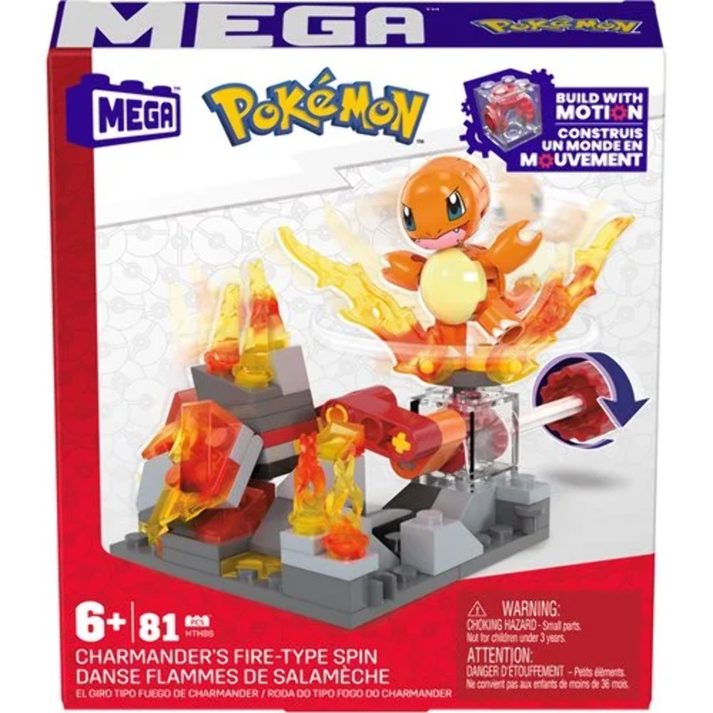 Mega Construx Pokemon Charmander's Fire Tyre Spin