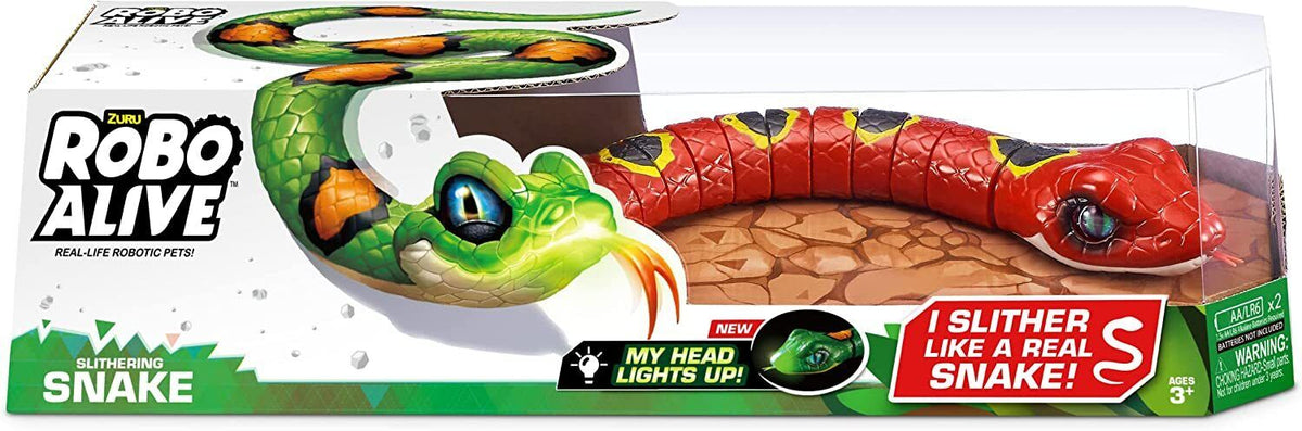Zuru Robo Alive Robotic Light Up Snake req 2 x AAA batteries