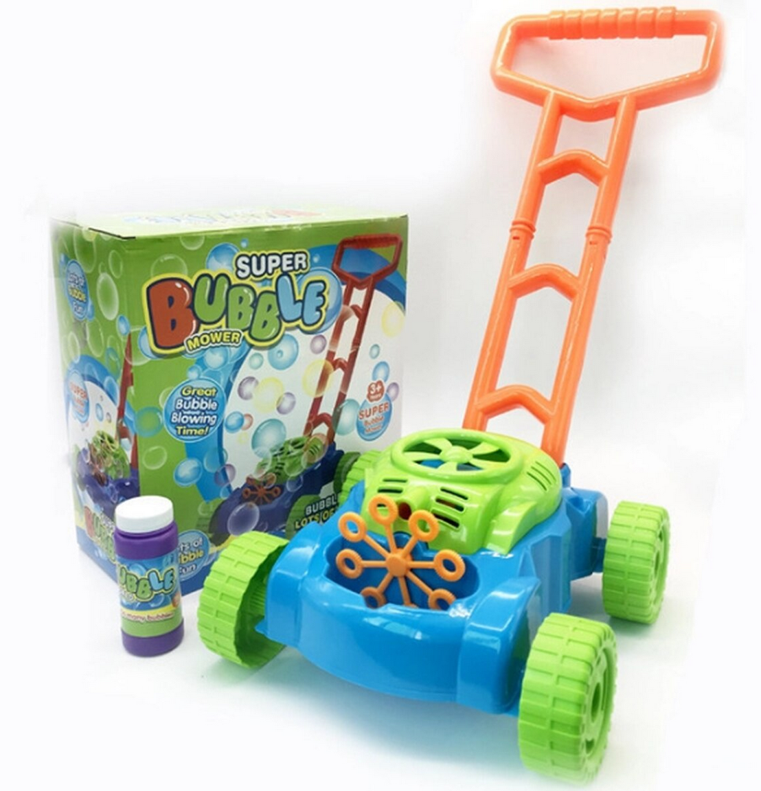 Super Bubble Mower with 118ml Bubbles req 3 x AA batteries