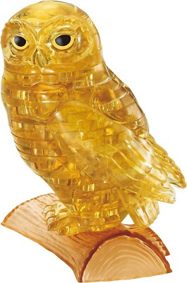Crystal Puzzle 3D Jigsaw GOLD OWL 42 Pieces