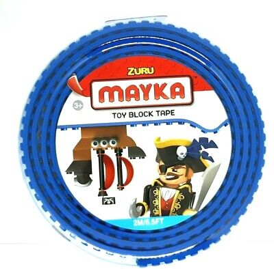 Mayka Toy Block Tape 2 Stud x 2 Metre Roll Asst Colours