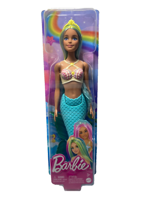 Barbie Mermaid Yellow Blue Hair and Blue Tail