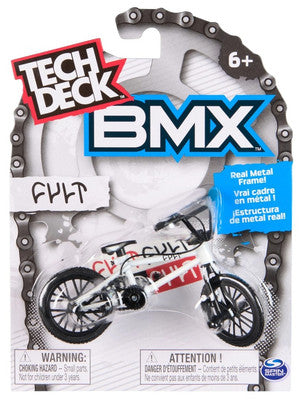 Tech Deck BMX Single White Frame Black Tyres Cult