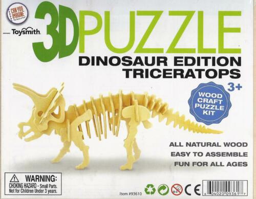 3D Wooden Puzzle Dinosaur asstd Styles
