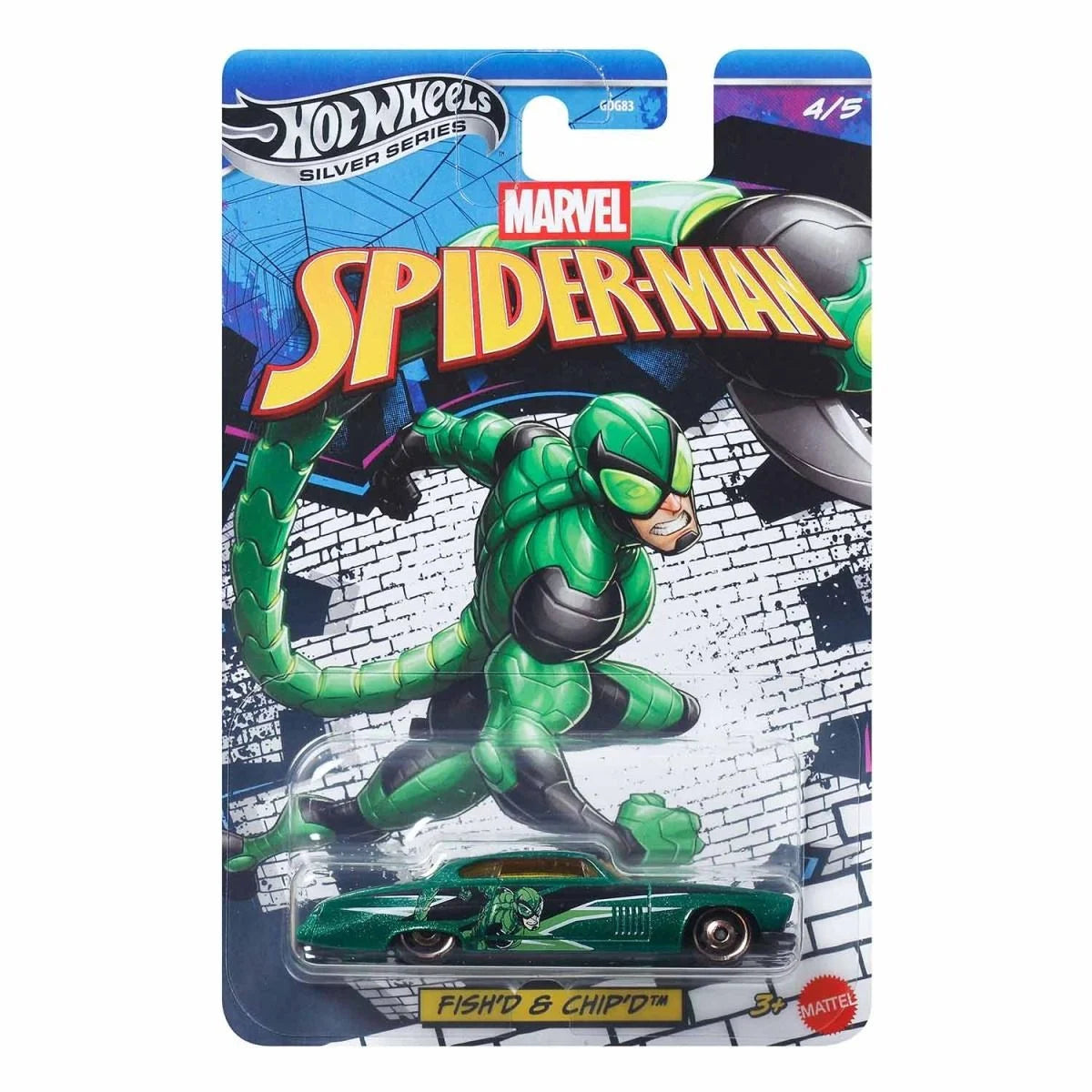 Hot Wheels Silver Series Marvel Spiderman Fish'D &amp; Chip'D