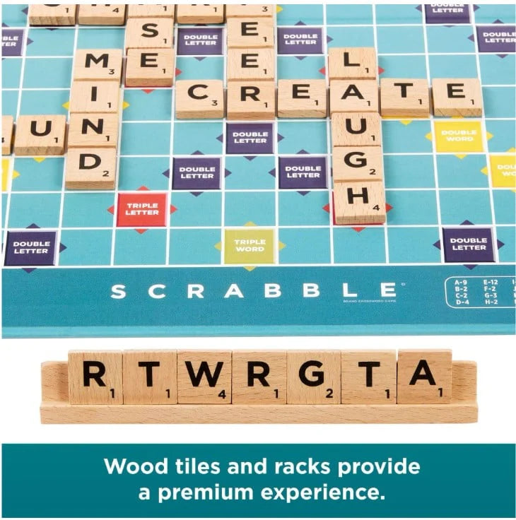 Scrabble 2 Games In 1 - Wood Tiles and Racks