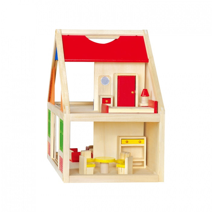 Viga Wooden Doll House with Furniture