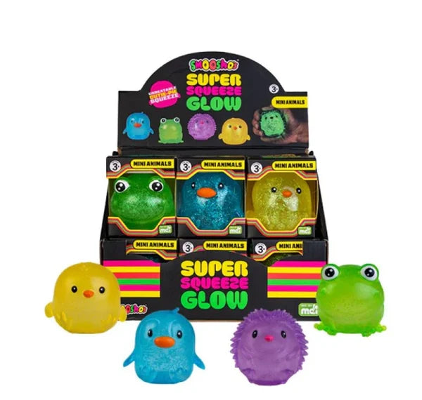Smooshos Super Squeeze Glow MINI ANIMALs