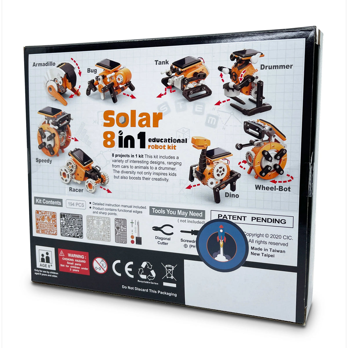 Solar 8 in 1 Educational Robot Kit