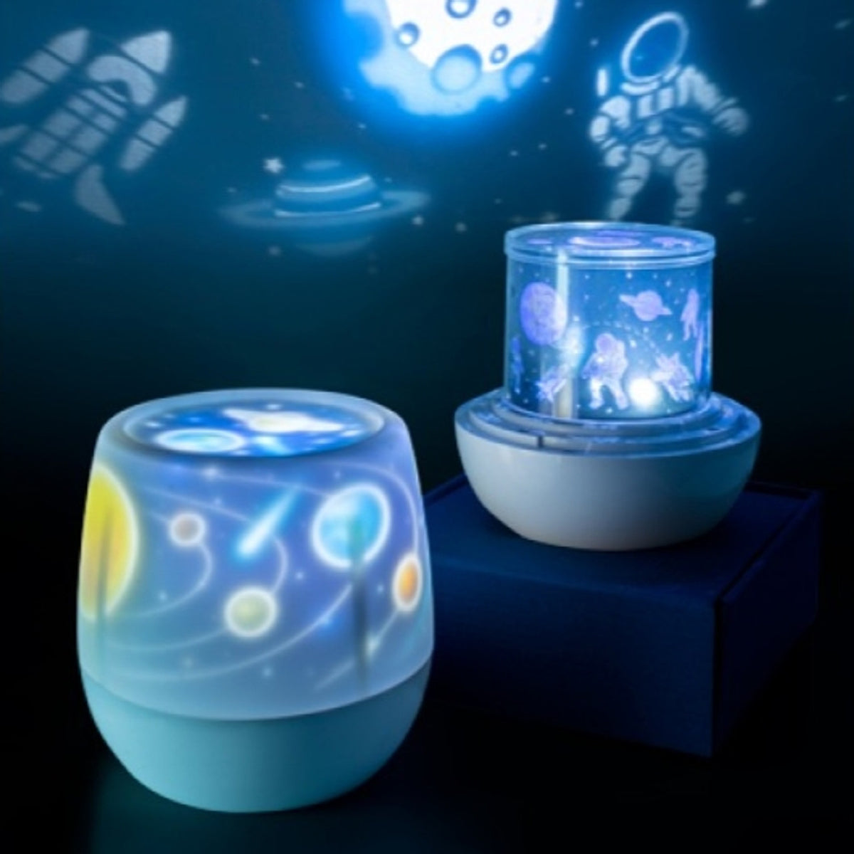 Lil Dreamers Lumi Go Round Rotating LED Projector Night Light Space USB or req 3 x AA batteries