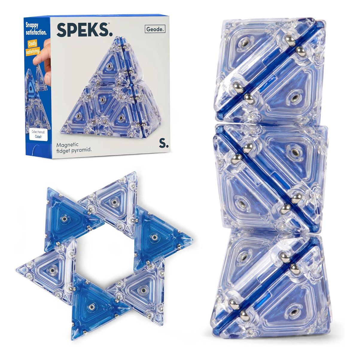 Speks Geode Pyramid Cobalt