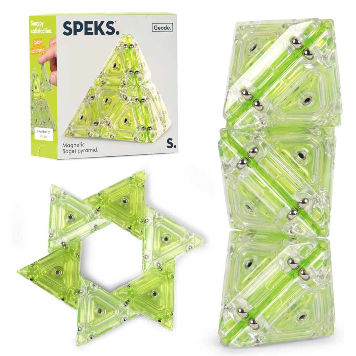 Speks Geode Pyramid Peridot