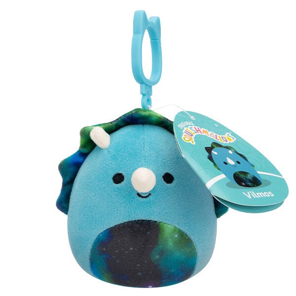 Squishmallows 3.5inch Clip On Vilmos the Triceratops
