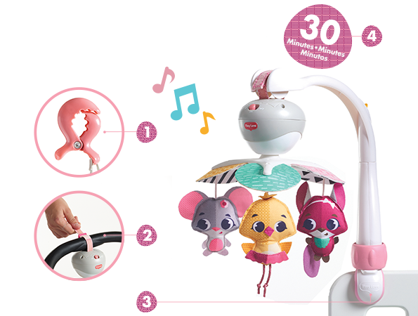 Tiny Love Princess tales Take Along Mobile req 3 x AA batteries