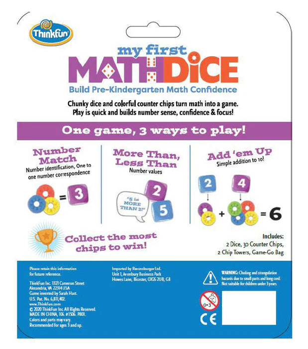 Think Fun My First Math Dice Game