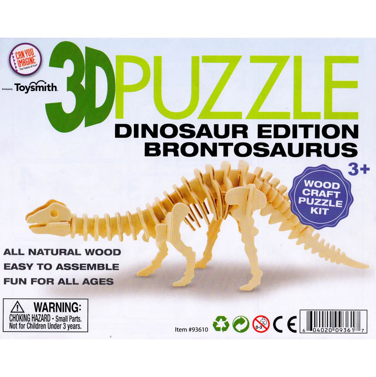 3D Wooden Puzzle Dinosaur asstd Styles