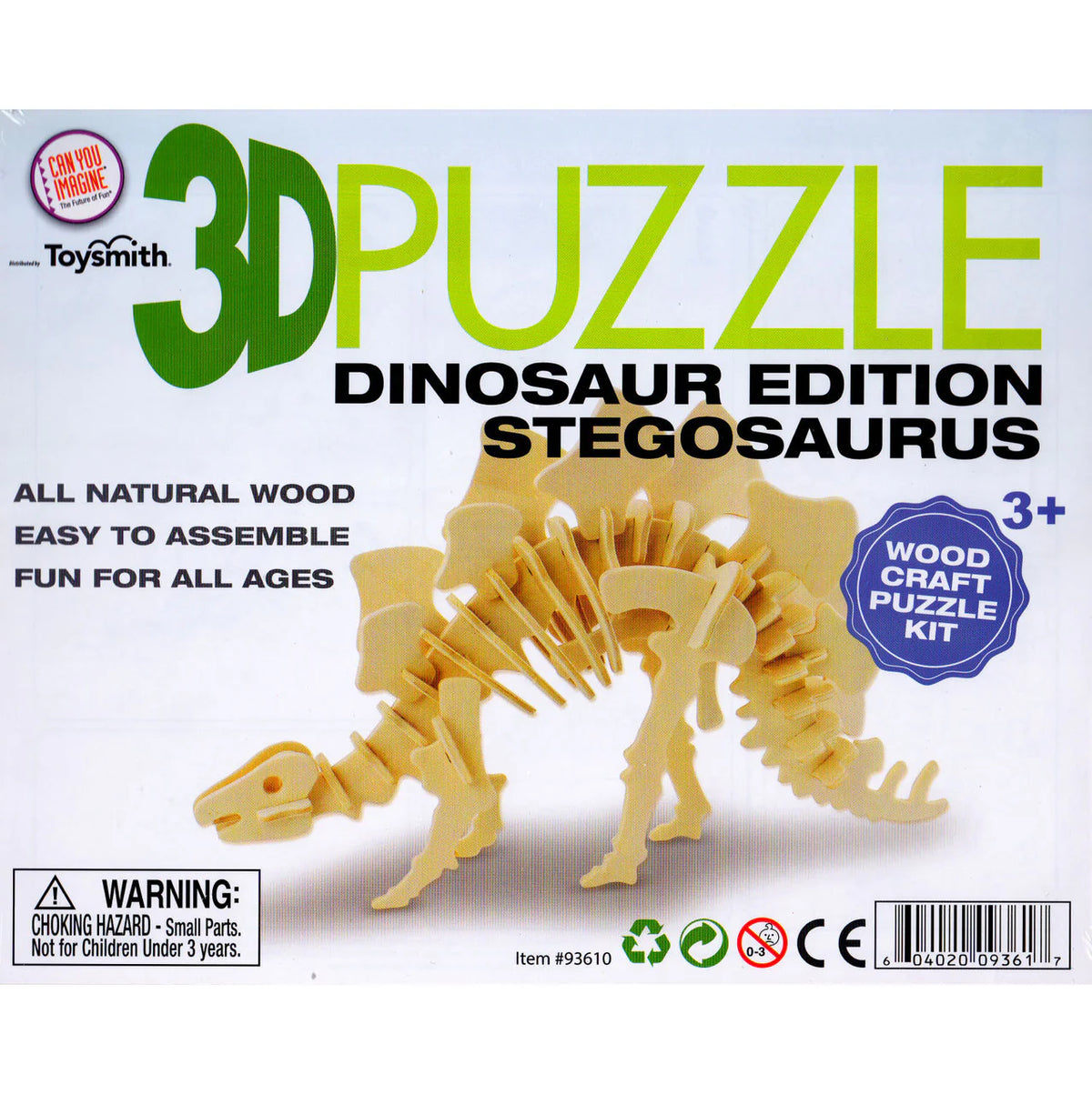 3D Wooden Puzzle Dinosaur asstd Styles