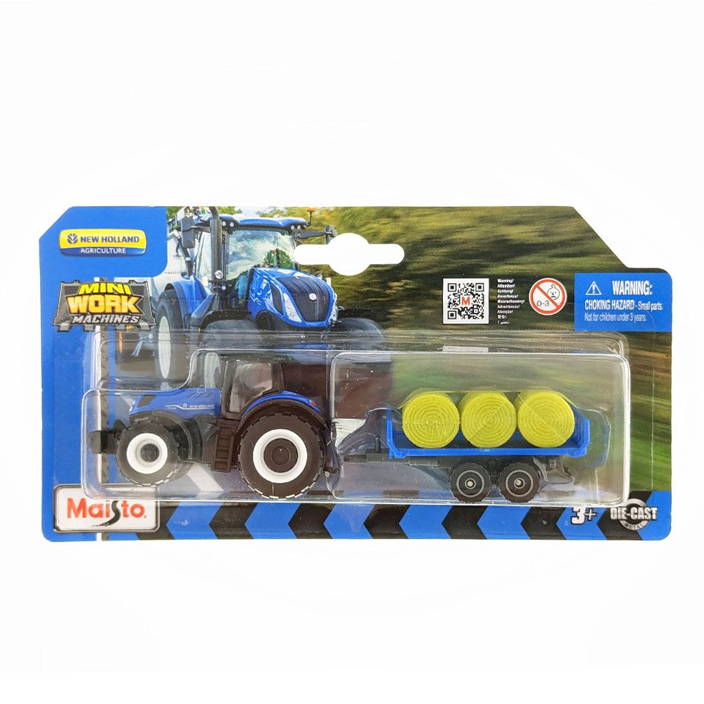 Maisto Mini Work Tractor and Trailer Asst