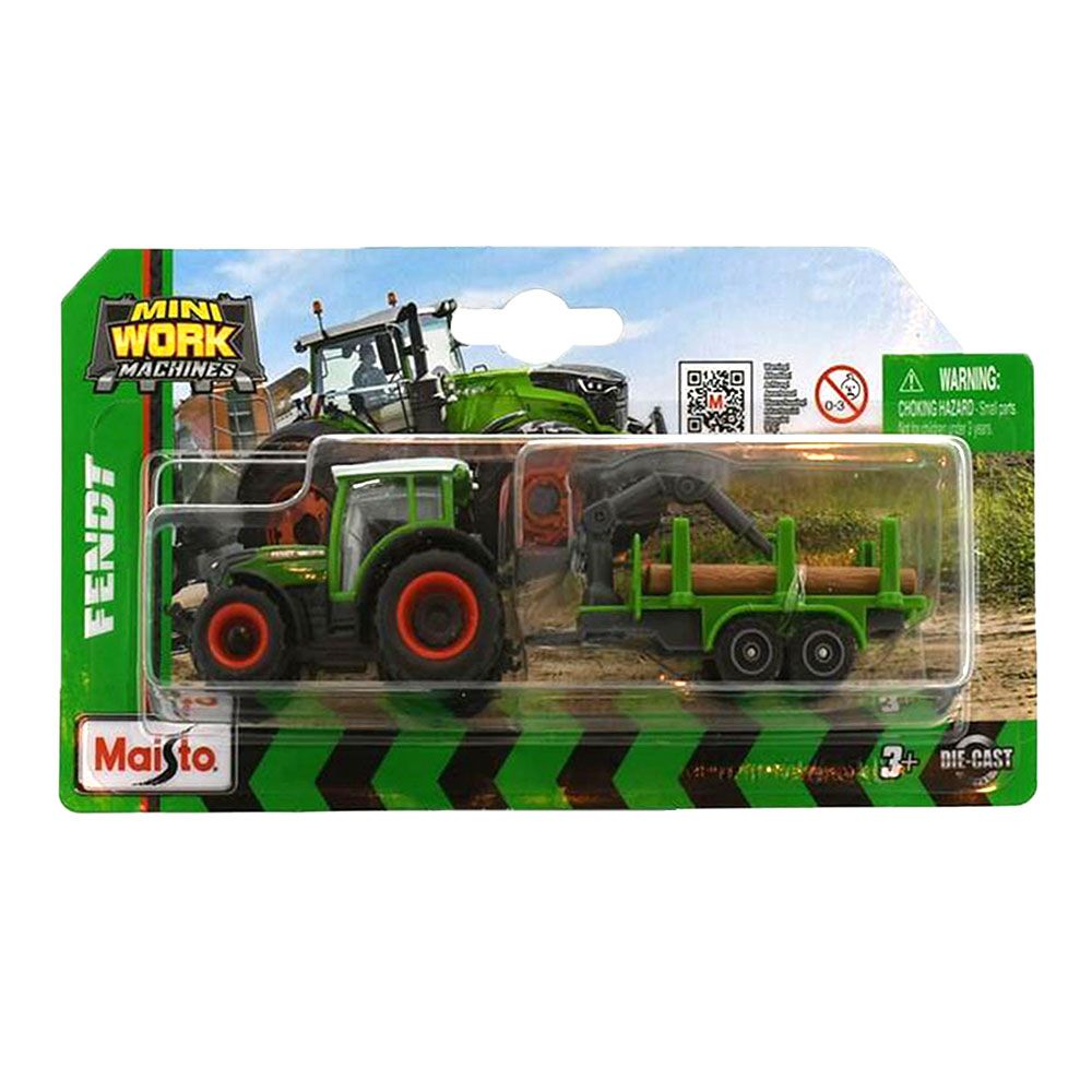 Maisto Mini Work Tractor and Trailer Asst