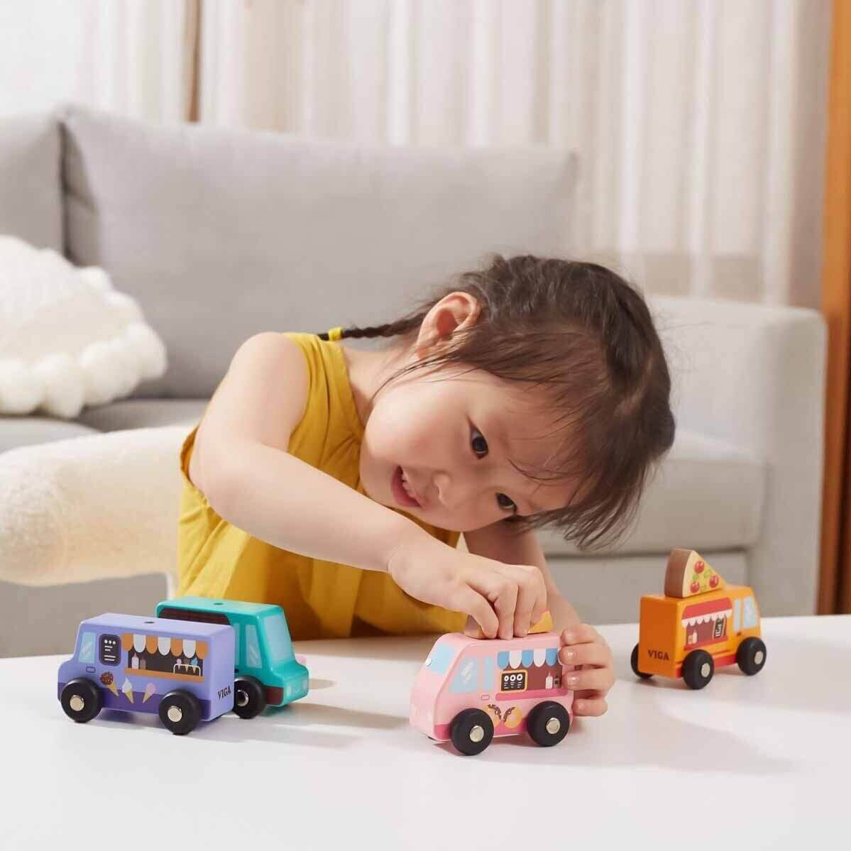 Viga Wooden Dessert Food Trucks Asst