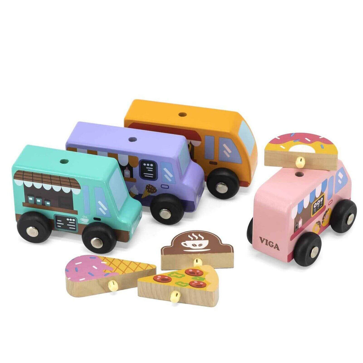 Viga Wooden Dessert Food Trucks Asst