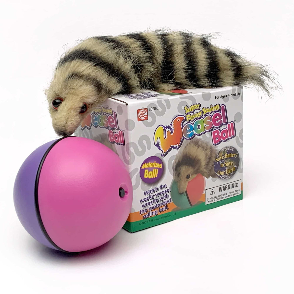 Crazy Weasel Ball Asstd Cols - Req 1 AA Battery