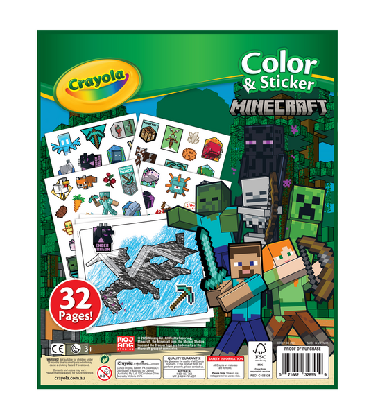 Crayola Colour &amp; Sticker Book Minecraft