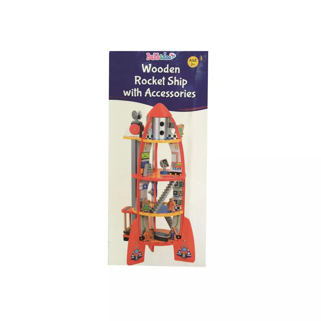 Bubbadoo Wooden Rocket Ship Playset
