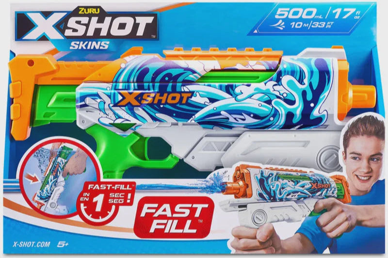 Zuru XSHOT Fast Fill Skins Water Gun Hyperload Waves