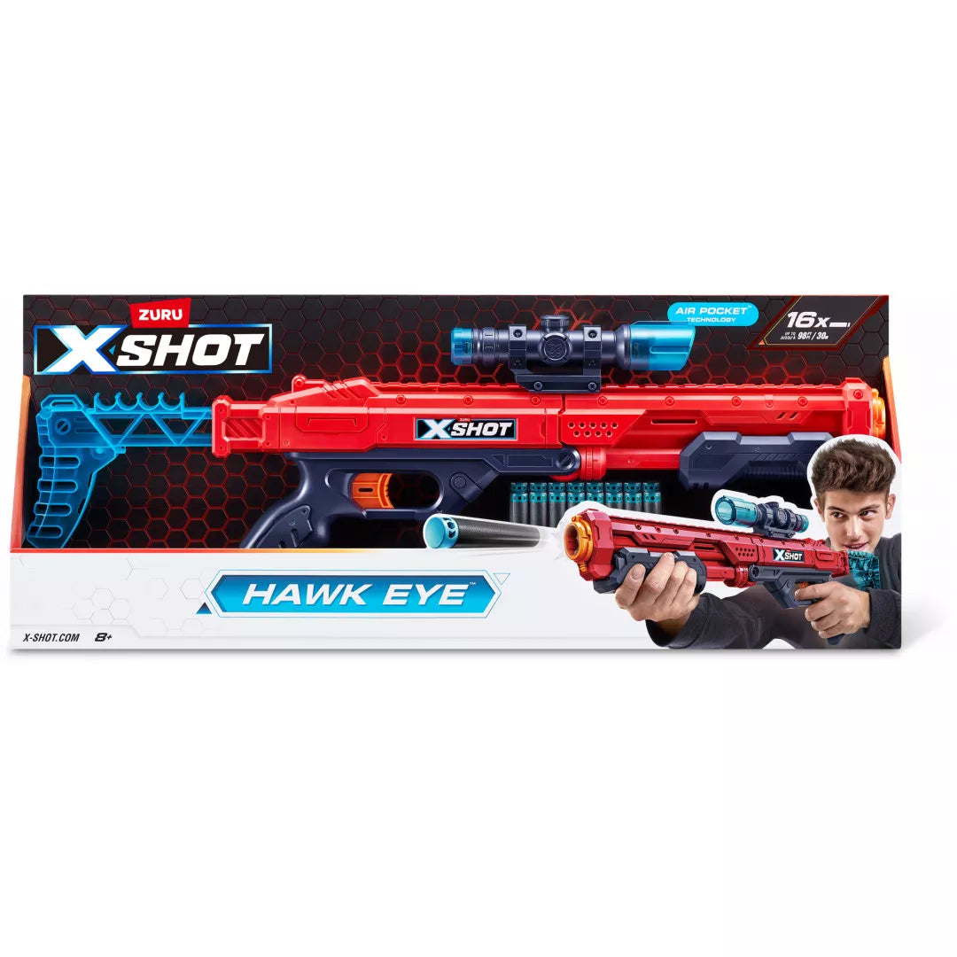 Zuru XShot Excel Hawk Eye with 16 Darts