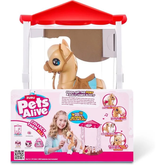 Zuru Pet&#39;s Alive My Magical Pony &amp; Stable Playset Req 3 AAA Batteries