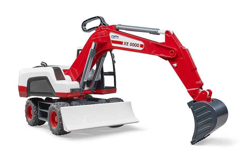 Bruder 03411 White XE5000 Wheeled Excavator