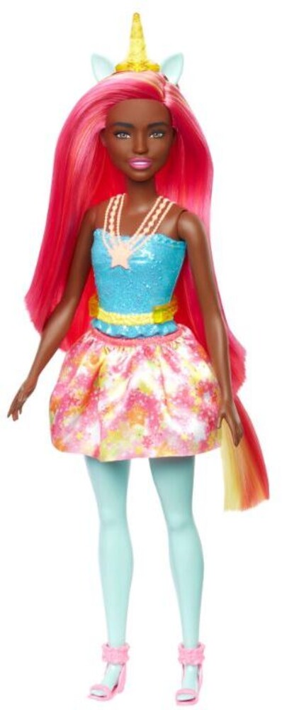 Barbie Dreamtopia Unicorn Doll Yellow Horn Red &amp; Yellow Hair HGR19