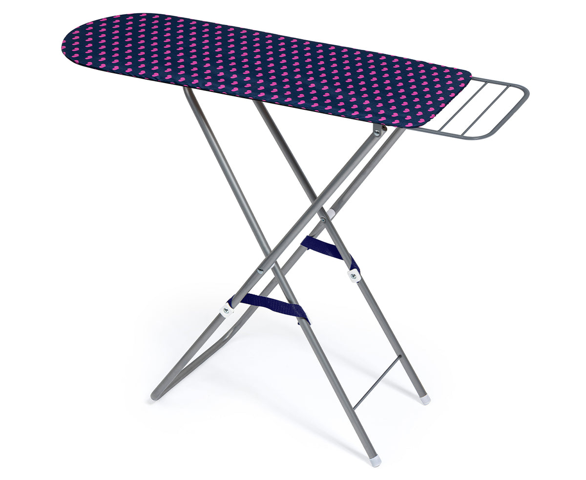 Bayer Ironing Board Dark Blue with Pink Hearts