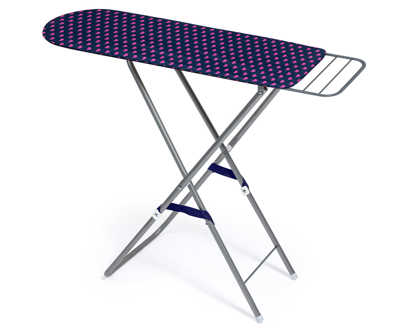 Bayer Ironing Board Dark Blue with Pink Hearts