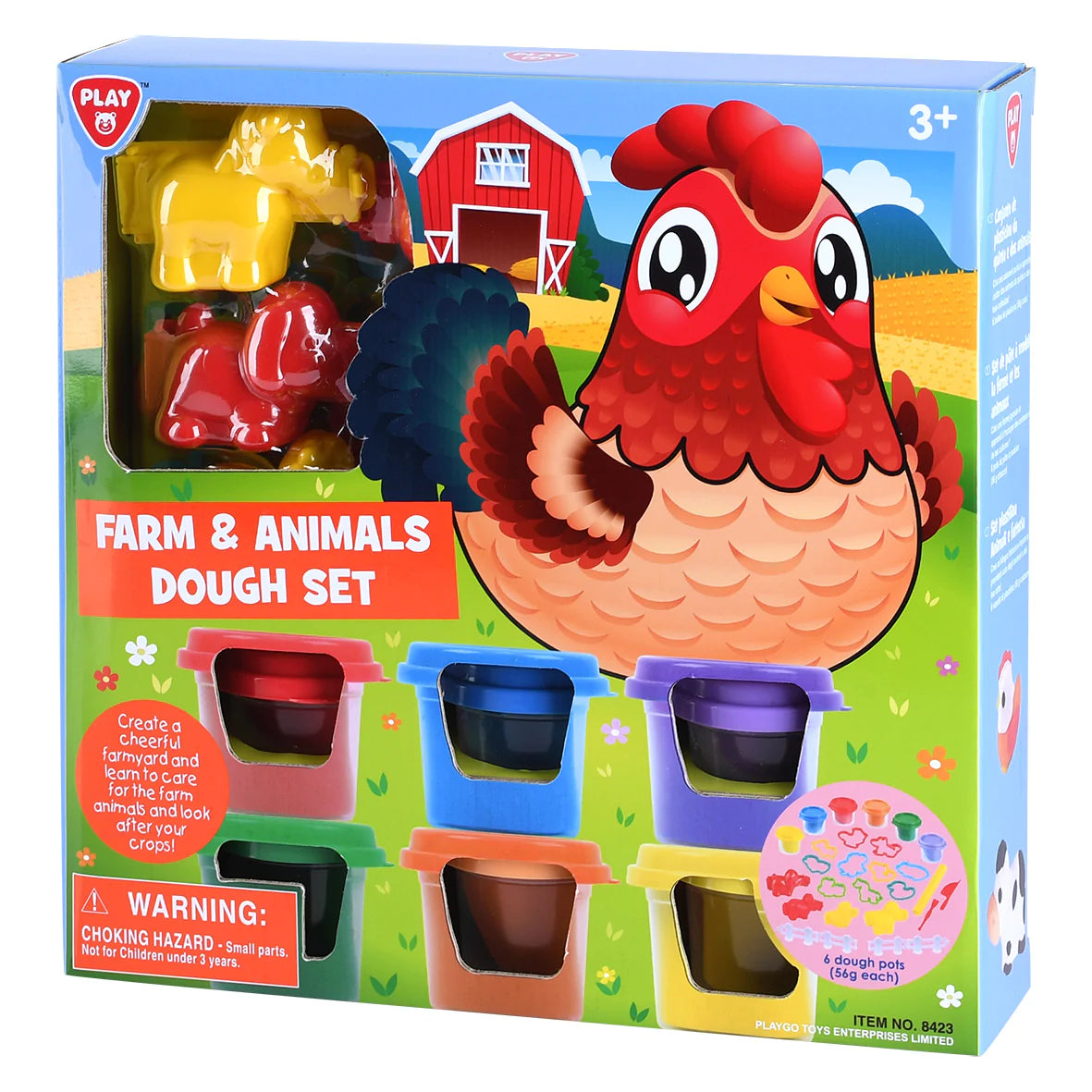 PLAYGO TOYS ENT. LTD.  Farm & Animals Dough Set