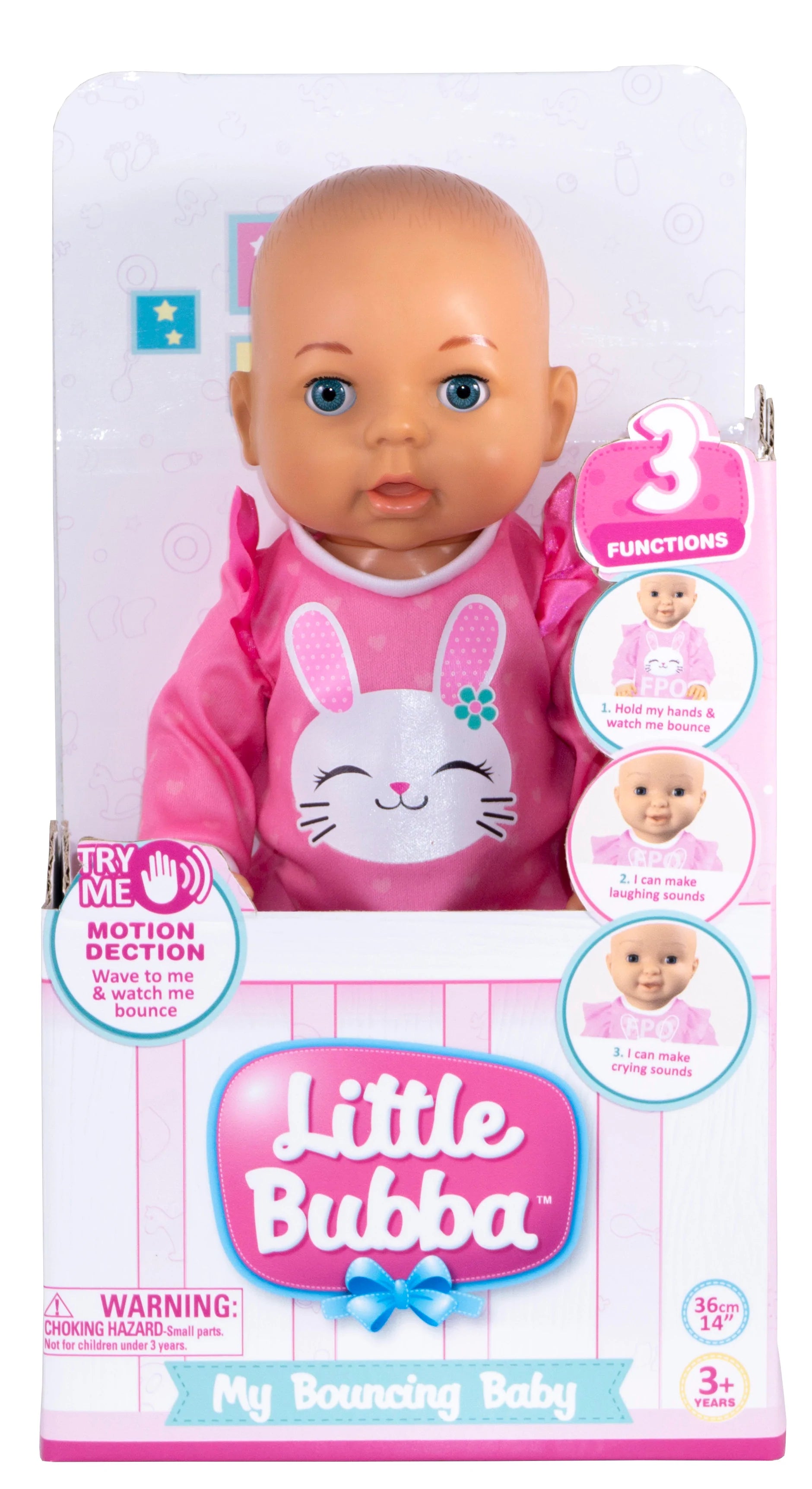 Little Bubba  Bouncing Baby includes 3 x AA demo batteries