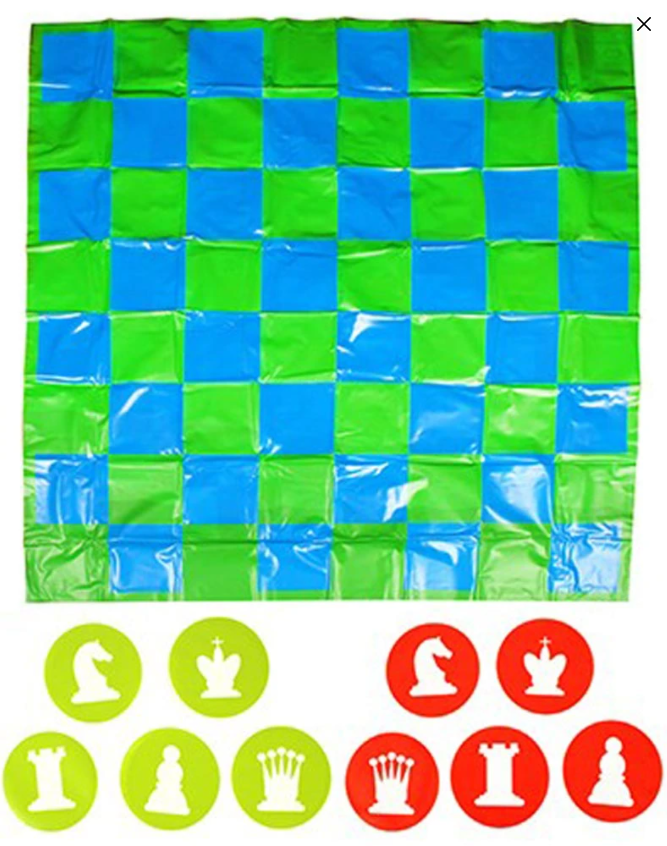 Airtime Garden Giant Draughts &amp; Chess Game