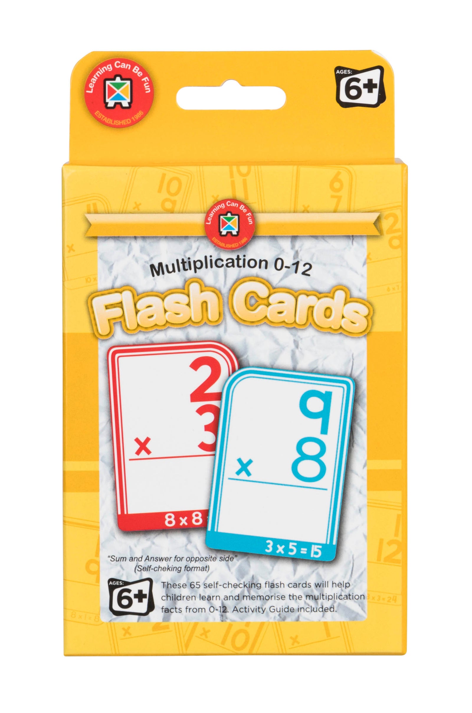 Flash Cards Multiplication 0-12