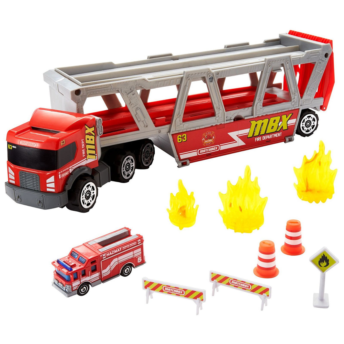Matchbox Fire Rescue Hauler Playset
