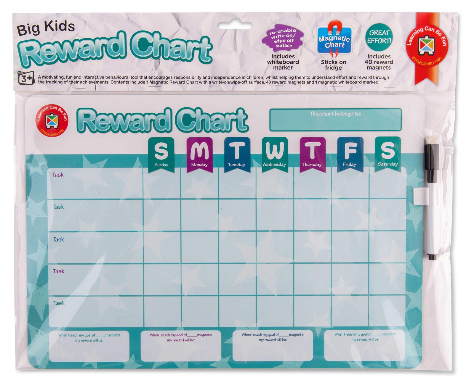 Magnetic Reward Chart Big Kids